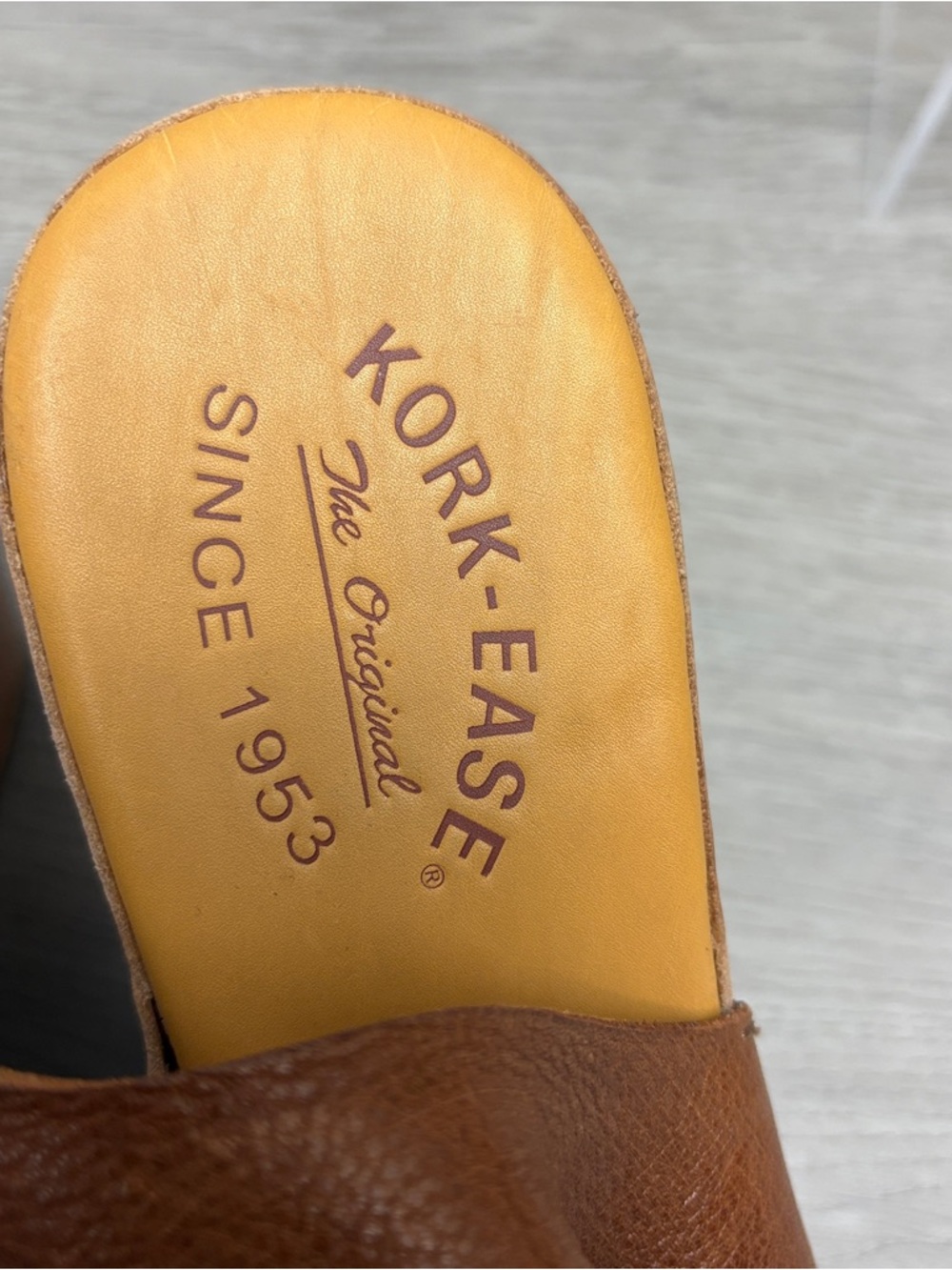 Kork-Ease Berit Brown Leather Peep-Toe Wedge Sandals with Slingback Strap 8 - Picture 9 of 12